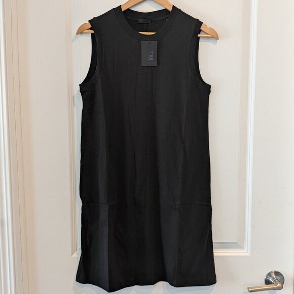 ATM Dress Size Small Black Jersey Mini Sleeveless Lightweight Crew Cotton NWT - Picture 8 of 16